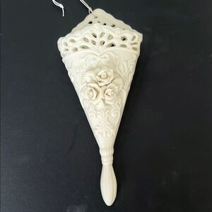 Elegant Cream Wall Sconce with Floral Design Victorian style  Tussie Mussie